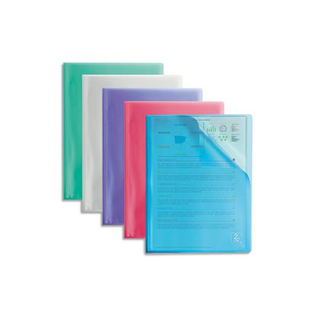 OXFORD Protège-documents 2nd LIFE en polypropylène translucide. 60 pochettes, 120 vues. Coloris assortis