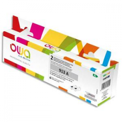 OWA Pack de 2 cartouches compatibles Jet d'encre Noir HP 913A K10486OW