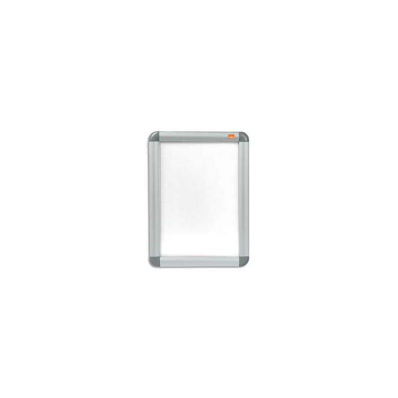 NOBO Vitrine cadre clipsable en aluminium et écran anti-reflet en PVC. Format A4