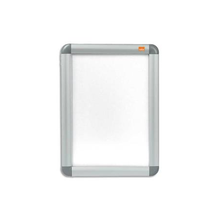 NOBO Vitrine cadre clipsable en aluminium et écran anti-reflet en PVC. Format A4